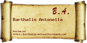 Barthalis Antonella névjegykártya